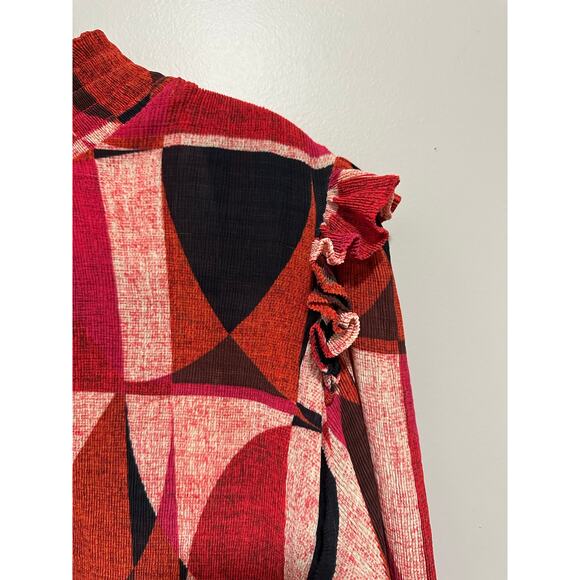 The Odells Nicole Trumpet-Sleeve Blouse Size Small - Picture 3 of 7